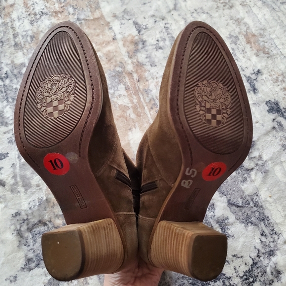 NWOT Franco Sarto Gianella Leather Suede Ankle Boots with heels Size 10. - Picture 9 of 9